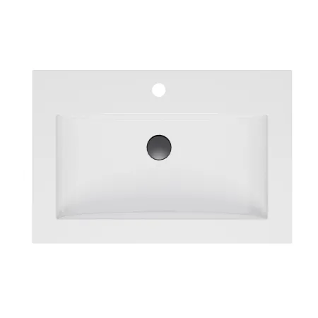 Umywalka wpuszczana w blat / meblowa z konglomeratu Arno 60x40 biały połysk